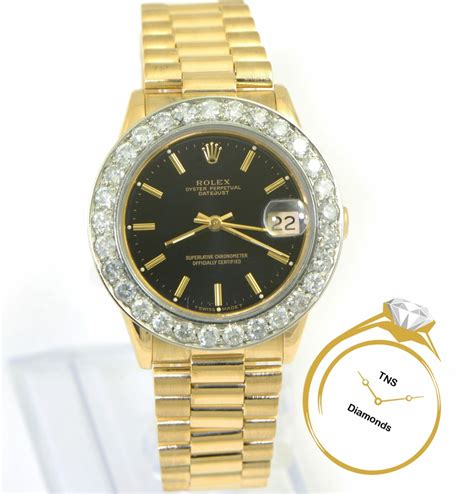 rolex datejust 31.mm midsize gold|Rolex Datejust 31mm diamond bezel.